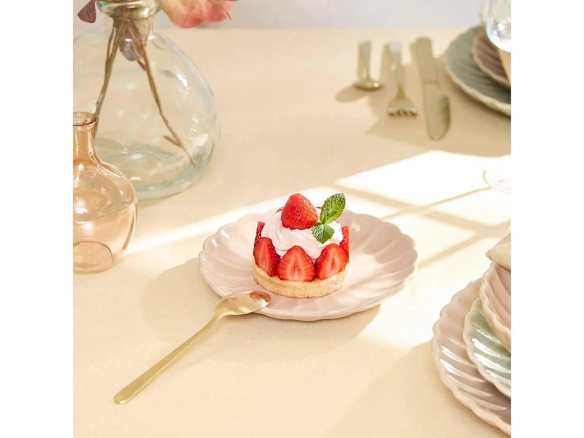 Lot de 6 Assiettes à Pain "Romy" 15cm Rose