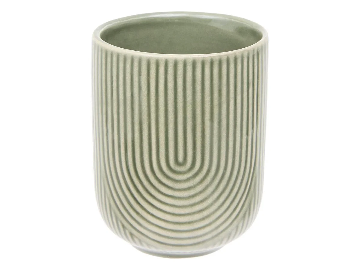 Lot de 6 Tasses en Faïence "Lya" 20cl Vert