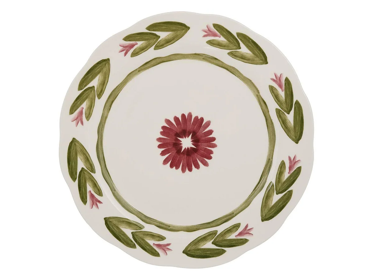 Lot de 6 Assiettes Plates "Mona" 26cm Vert