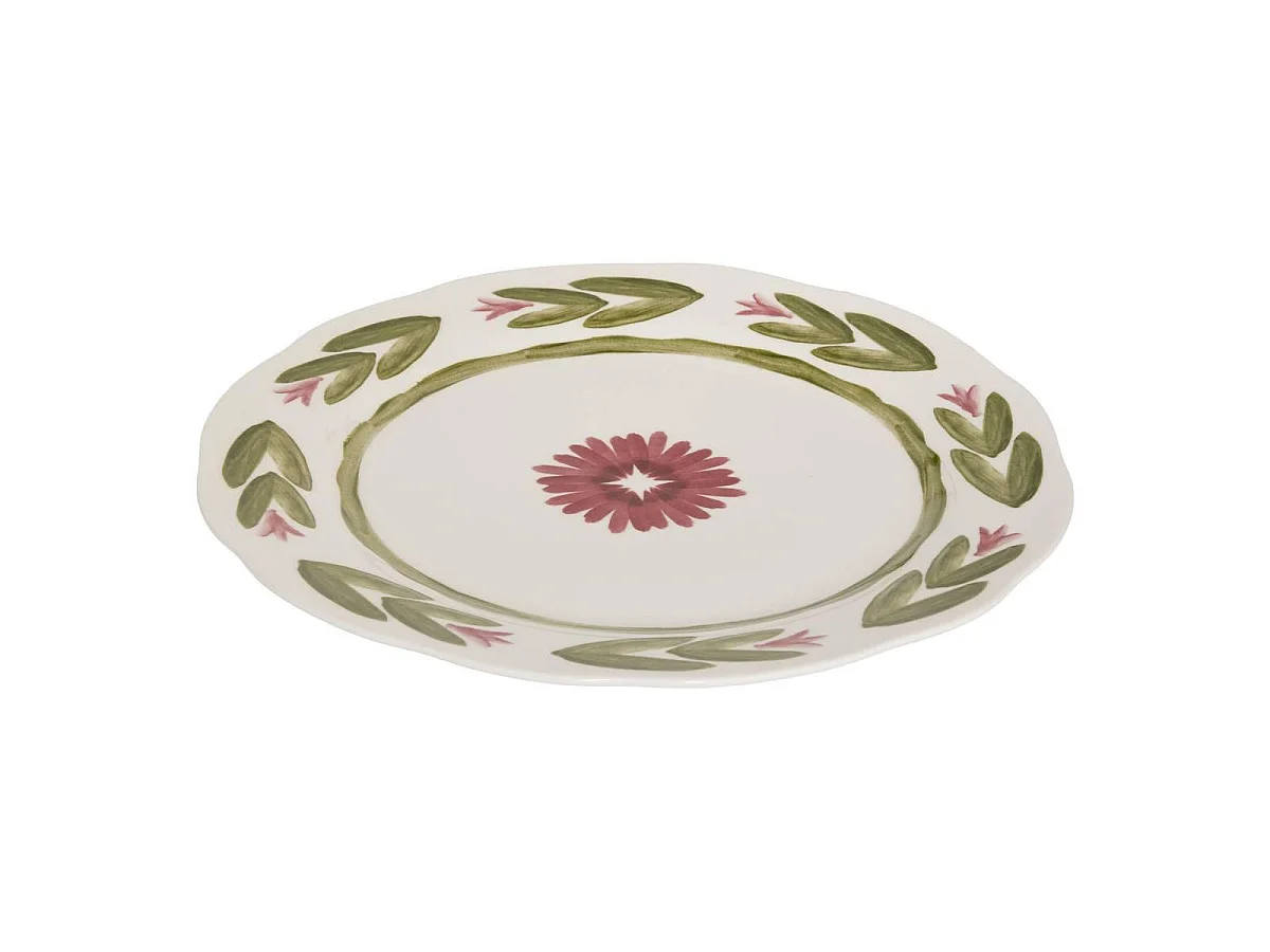 Lot de 6 Assiettes Plates "Mona" 26cm Vert
