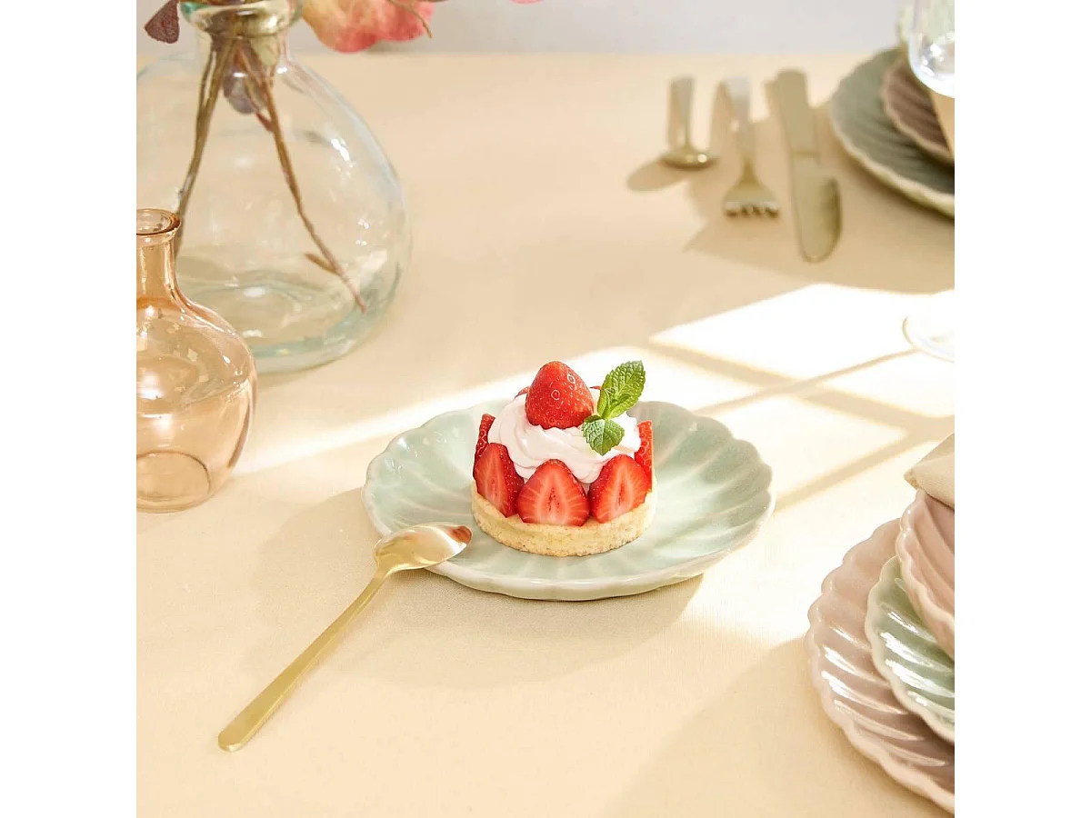 Lot de 6 Assiettes à Pain "Romy" 15cm Vert