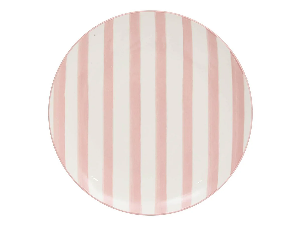 Lot de 6 Assiettes Plates "Charlie" 27cm Rose