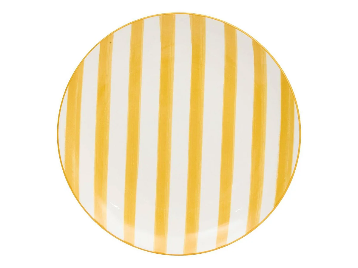 Lot de 6 Assiettes Plates "Charlie" 27cm Jaune