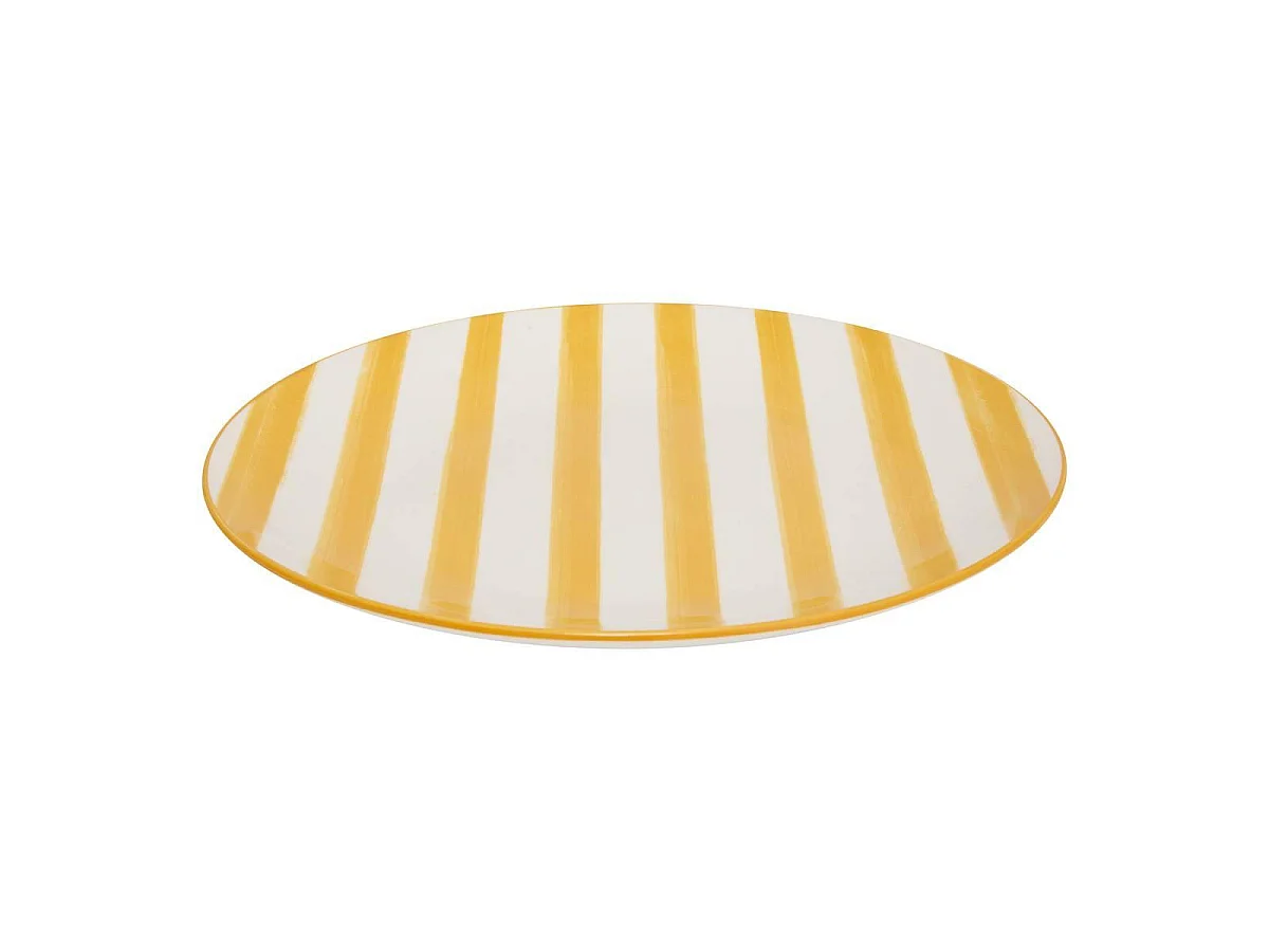 Lot de 6 Assiettes Plates "Charlie" 27cm Jaune