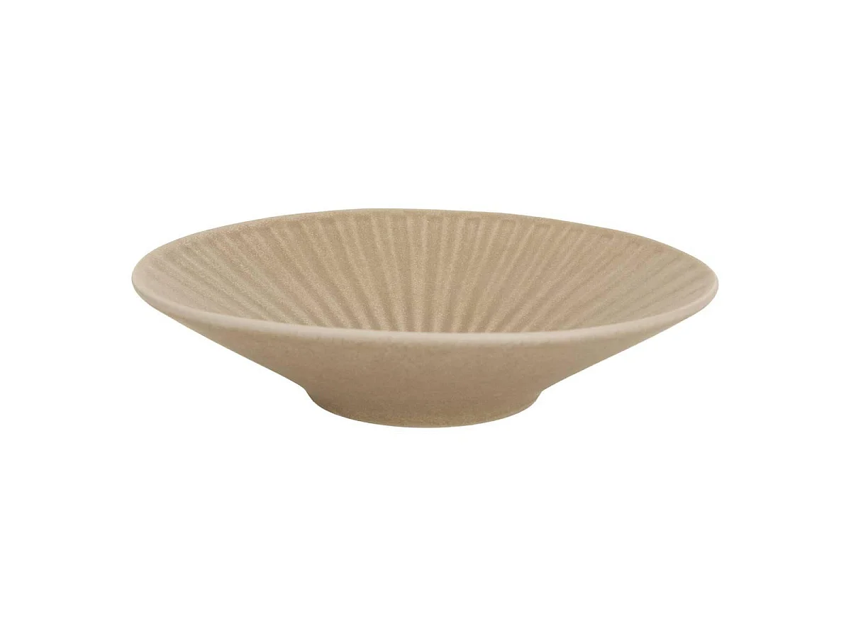 Lot de 6 Assiettes Creuses "Nyero" 21cm Beige