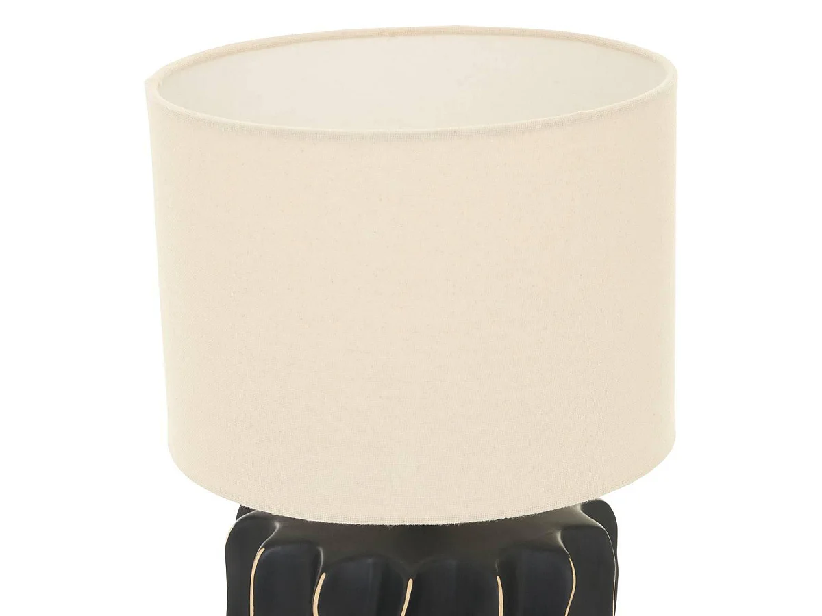 Lampe à Poser "Malya" 35cm Noir & Lin