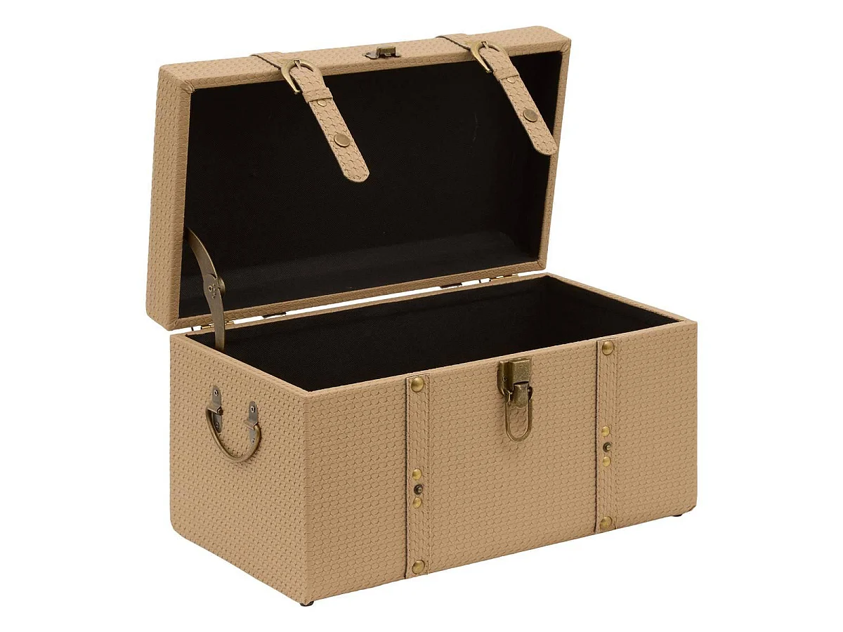 Lot de 3 Malles de Rangement "Bonie" 60cm Taupe
