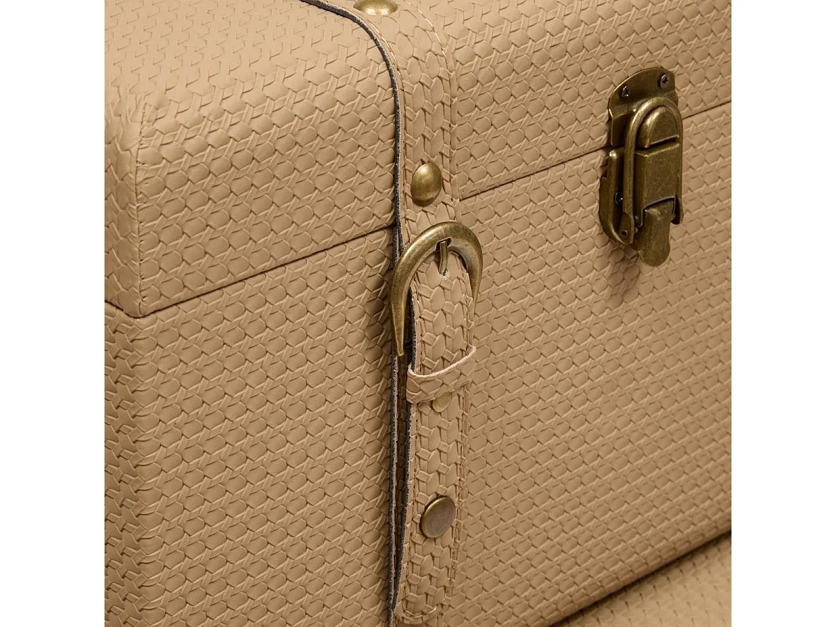 Lot de 3 Malles de Rangement "Bonie" 60cm Taupe