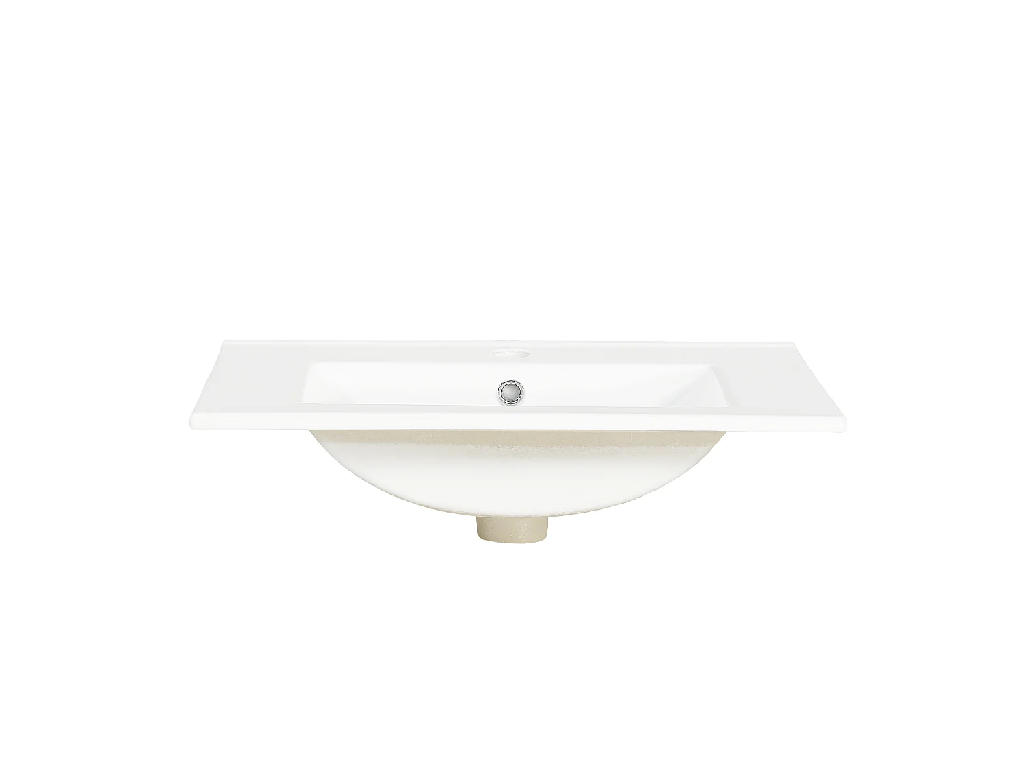 Meuble vasque en noyer 61 cm, portes en rotin, lavabo céramique, pieds dorés, design rétro