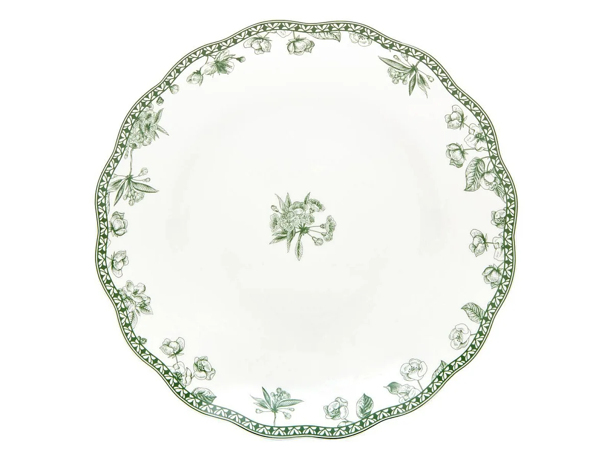 Lot de 6 Assiettes Creuses "Lisière" 22cm Vert