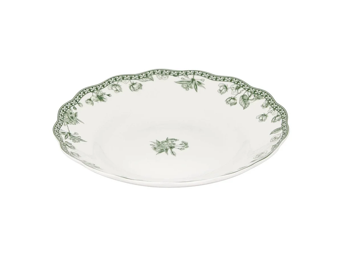 Lot de 6 Assiettes Creuses "Lisière" 22cm Vert