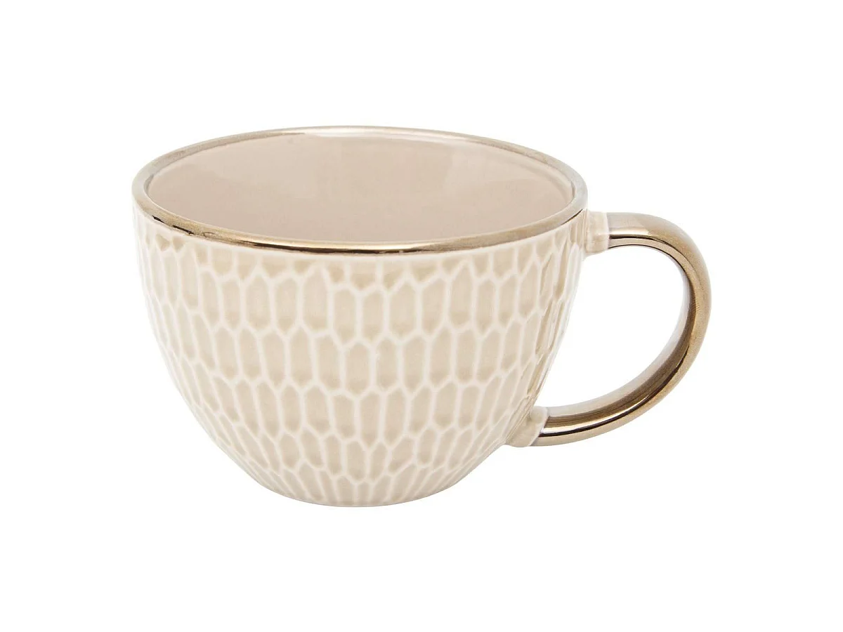 Lot de 6 Bols à Déjeuner "Ella" 42cl Beige