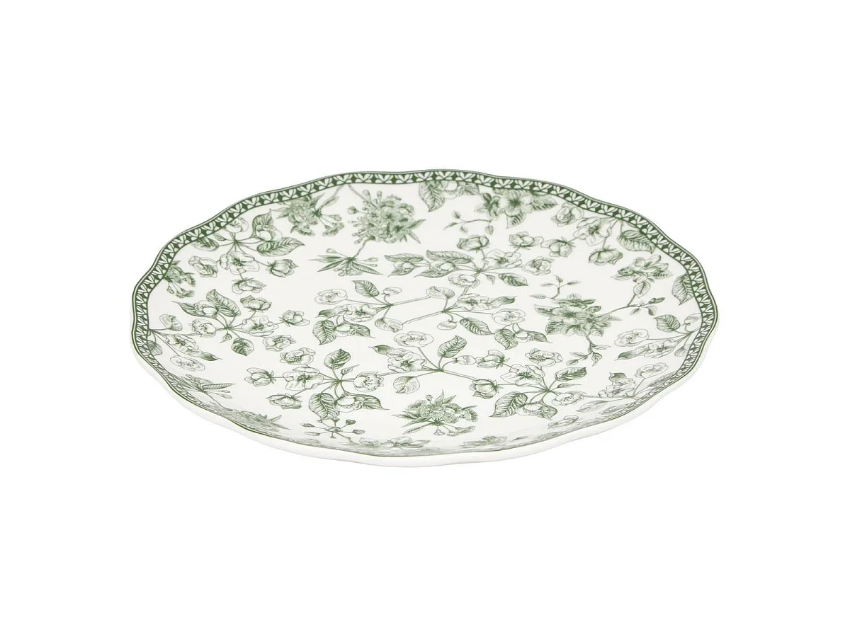 Lot de 6 Assiettes à Dessert "Lisière" 21cm Vert