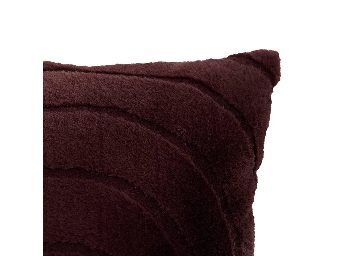 Coussin Imitation Fourrure "Arka" 45x45cm Marron