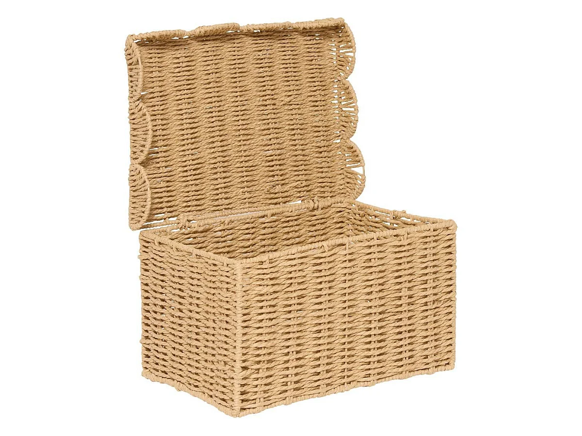 Lot de 3 Cagettes à Festons "Cyrielle" 35cm Naturel