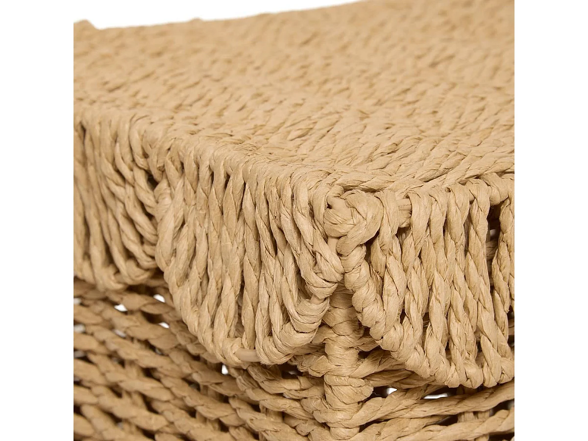 Lot de 3 Cagettes à Festons "Cyrielle" 35cm Naturel