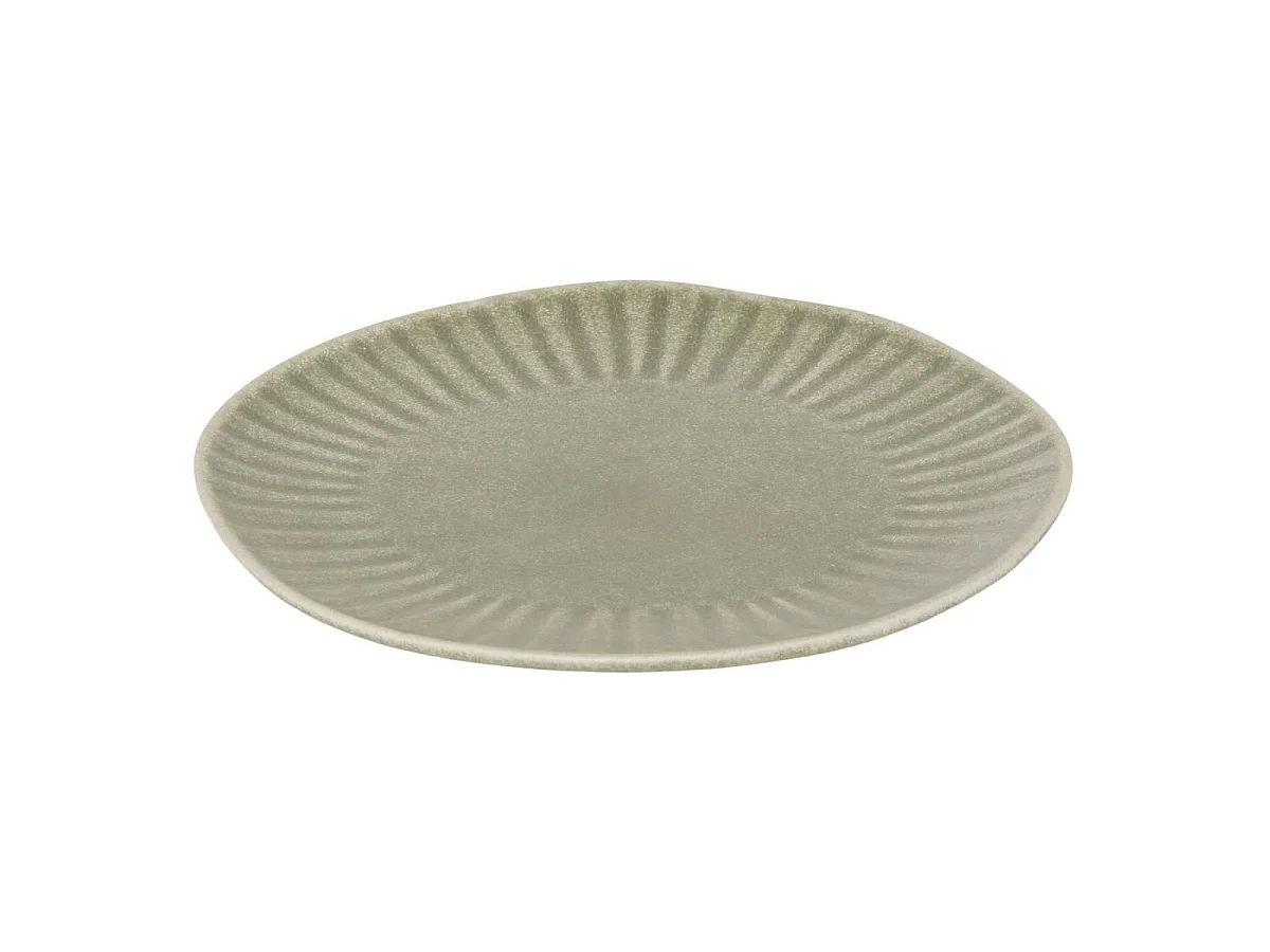 Lot de 6 Assiettes Plates "Nyero" 27cm Vert