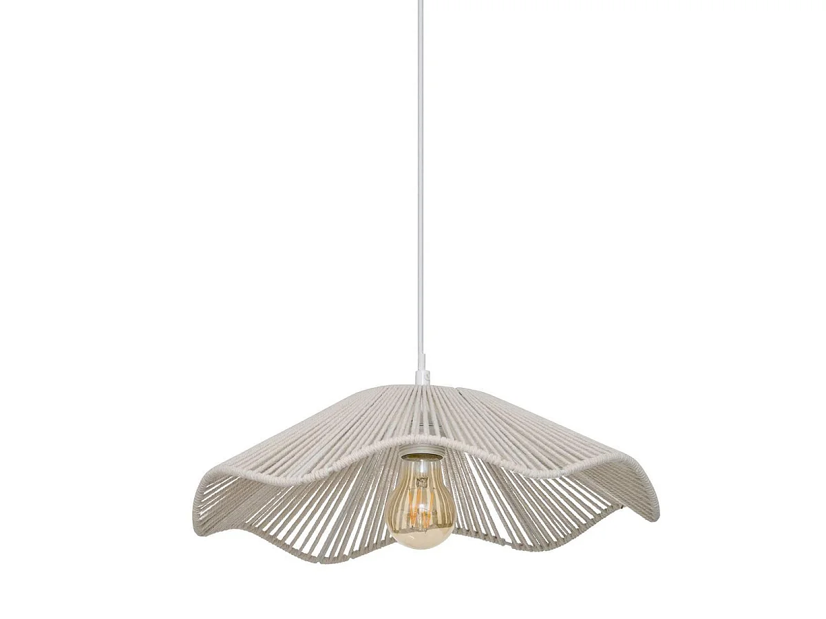Lampe Suspension Ondulée "Galt" 38cm Blanc