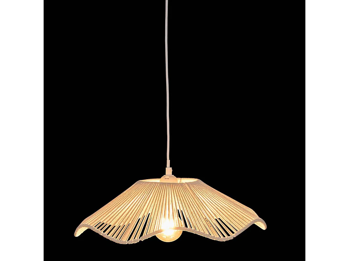 Lampe Suspension Ondulée "Galt" 38cm Blanc