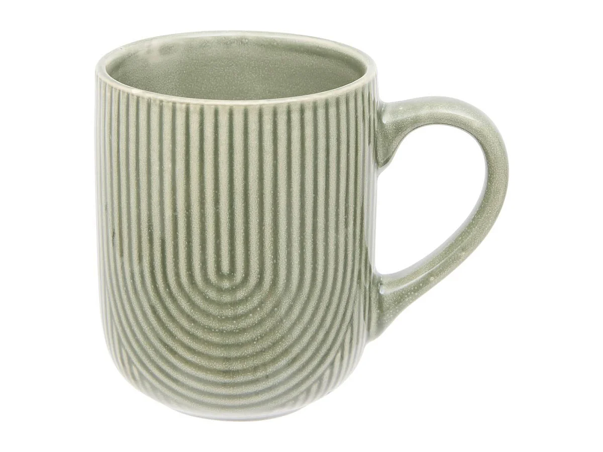 Lot de 6 Mugs en Faïence "Lya" 30cl Vert