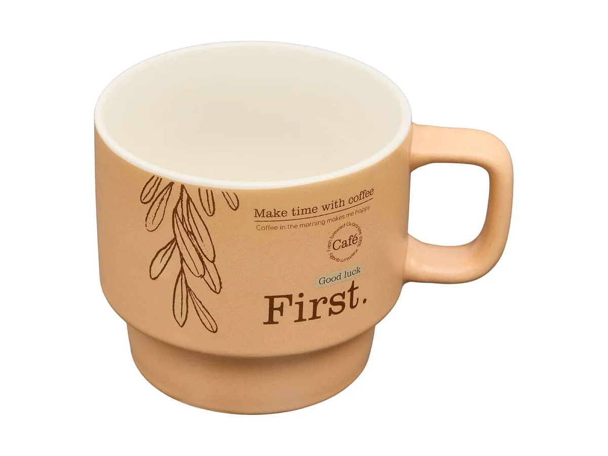 Lot de 4 Mugs sur Rack "Wellness" 22cl Multicolore