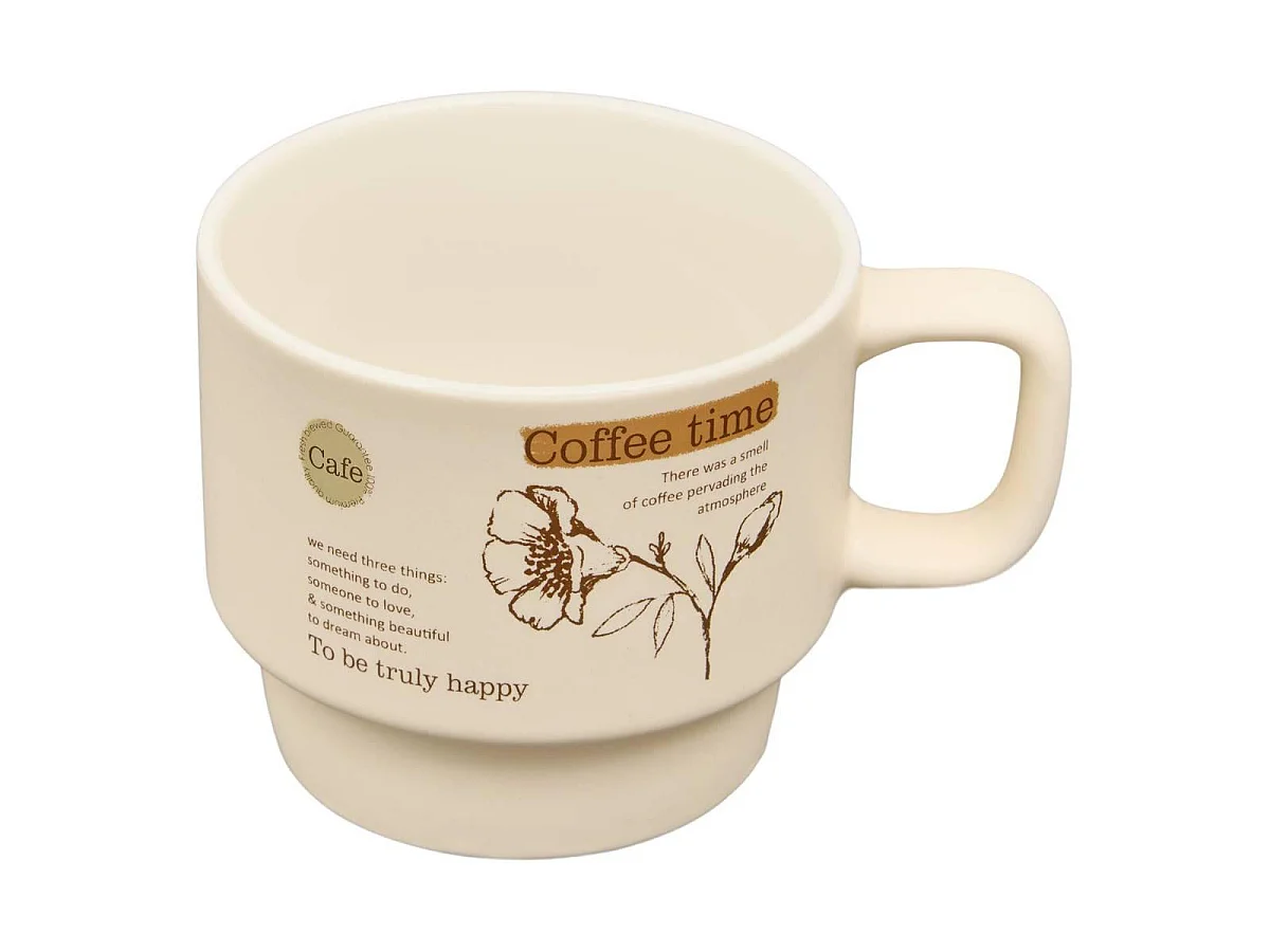Lot de 4 Mugs sur Rack "Wellness" 22cl Multicolore