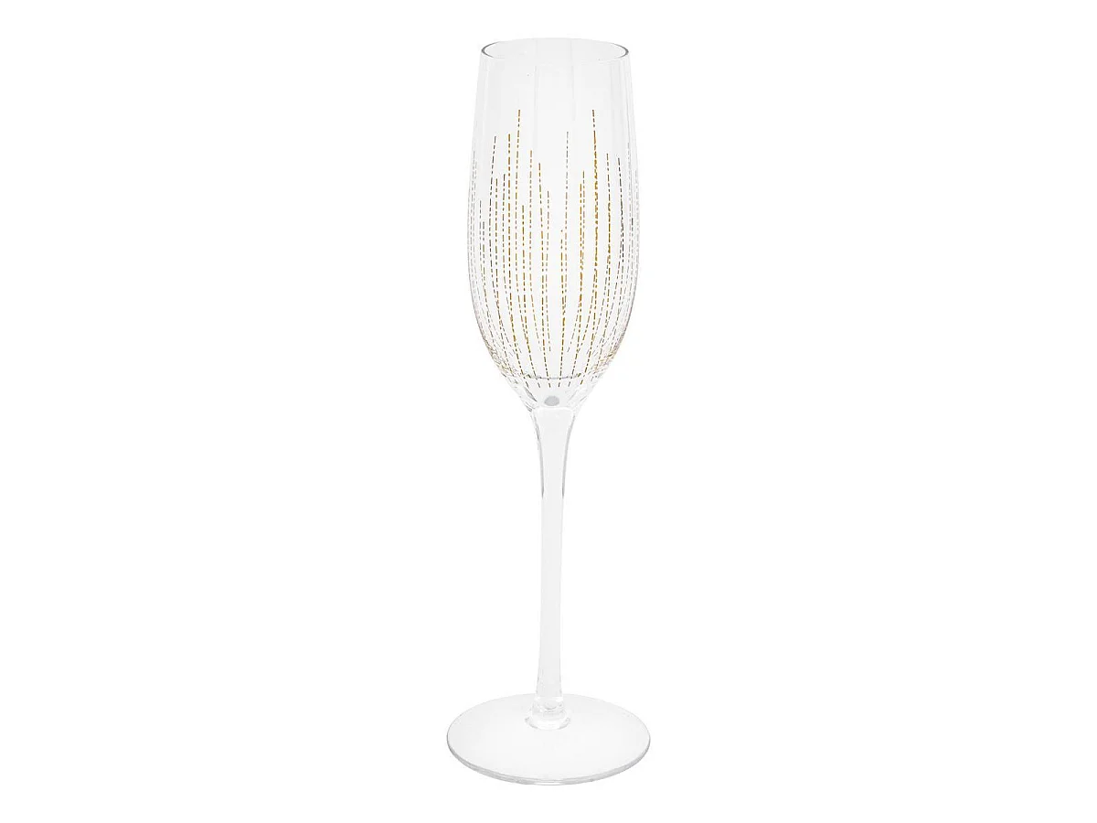 Lot de 4 Flûtes à Champagne "Lunis" 21cl Doré