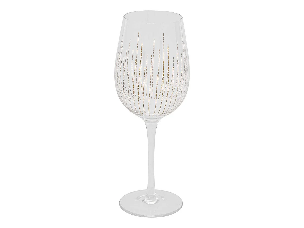 Lot de 4 Verres à Vin "Lunis" 38cl Doré