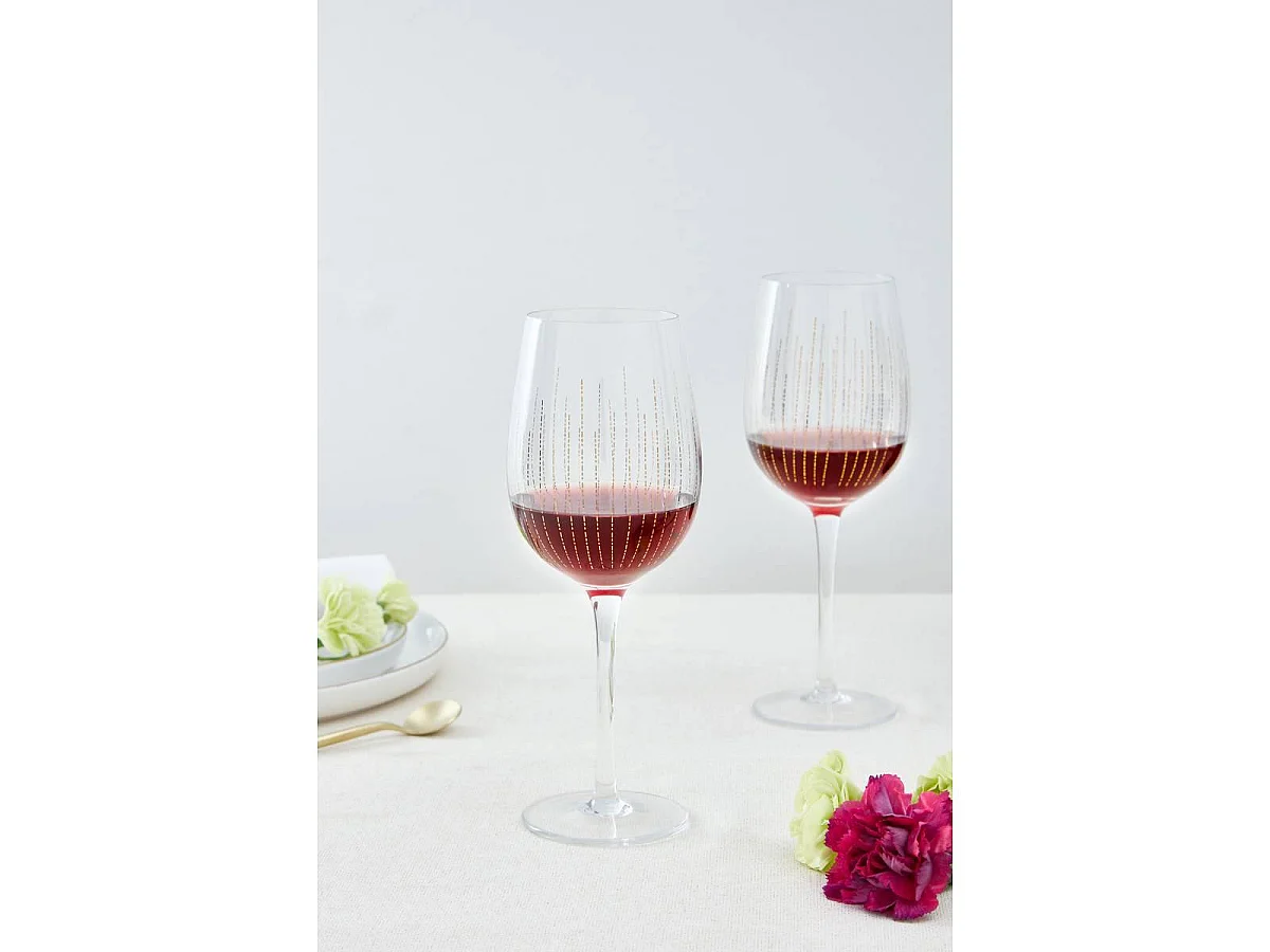Lot de 4 Verres à Vin "Lunis" 38cl Doré