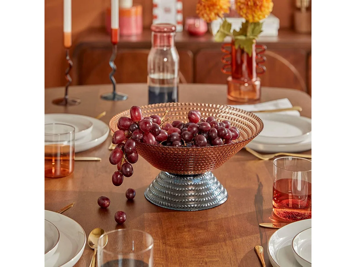 Corbeille à Fruits en Verre "Homy" 30cm Multicolore