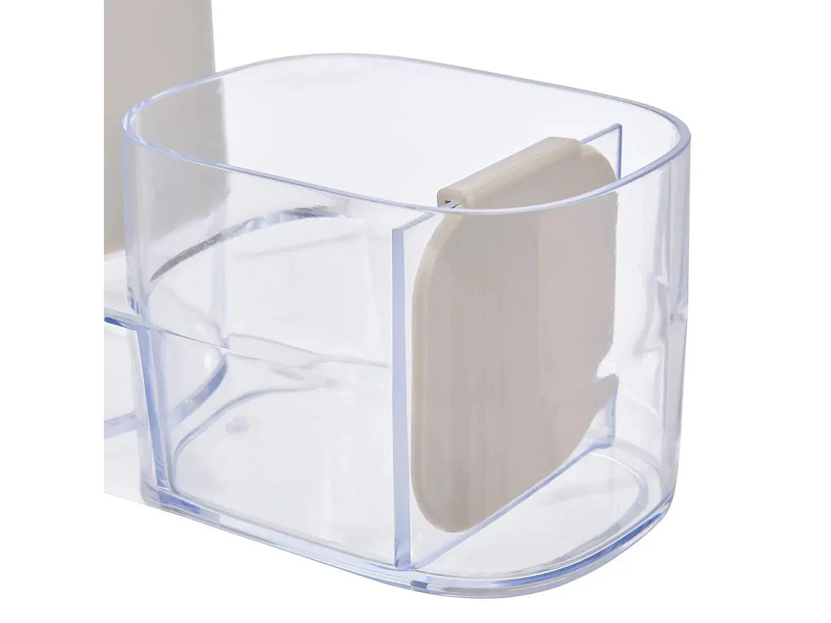 Distributeur de Savon & Organiseur d'Évier "Poly" 19cm Argile