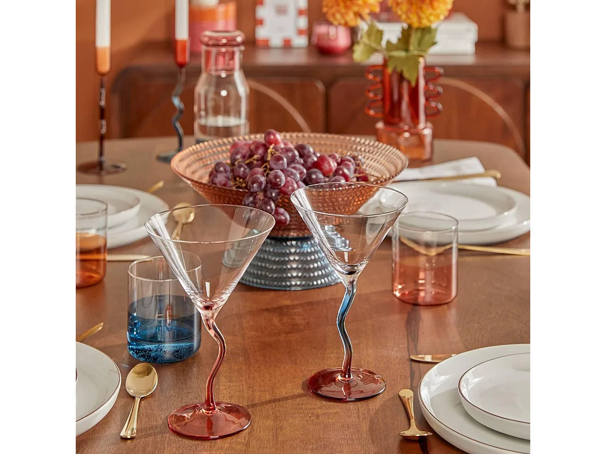 Lot de 4 Verres à Cocktail "Homy" 30cl Orange