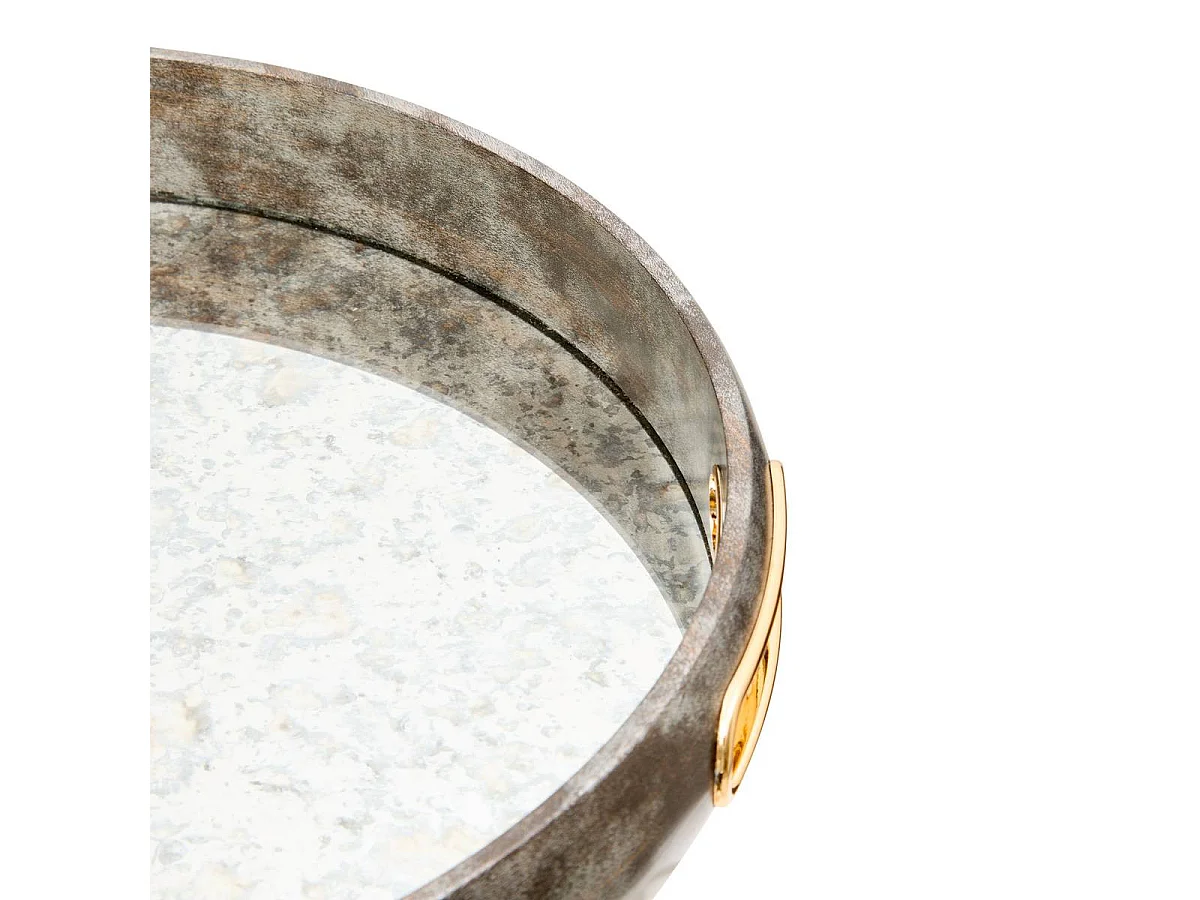 Lot de 2 Plateaux Déco "Zora" 41cm Argent