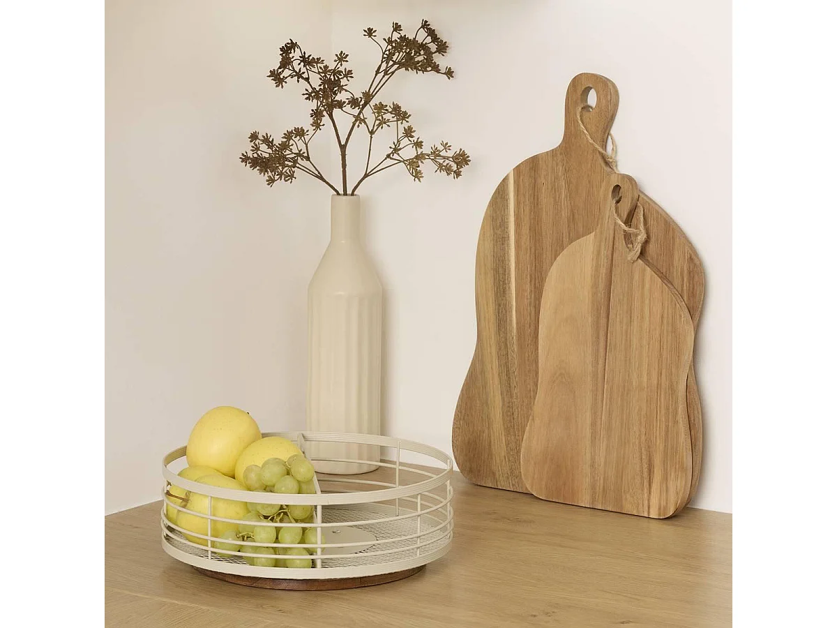 Plateau Tournant en Métal "Telma" 27cm Argile