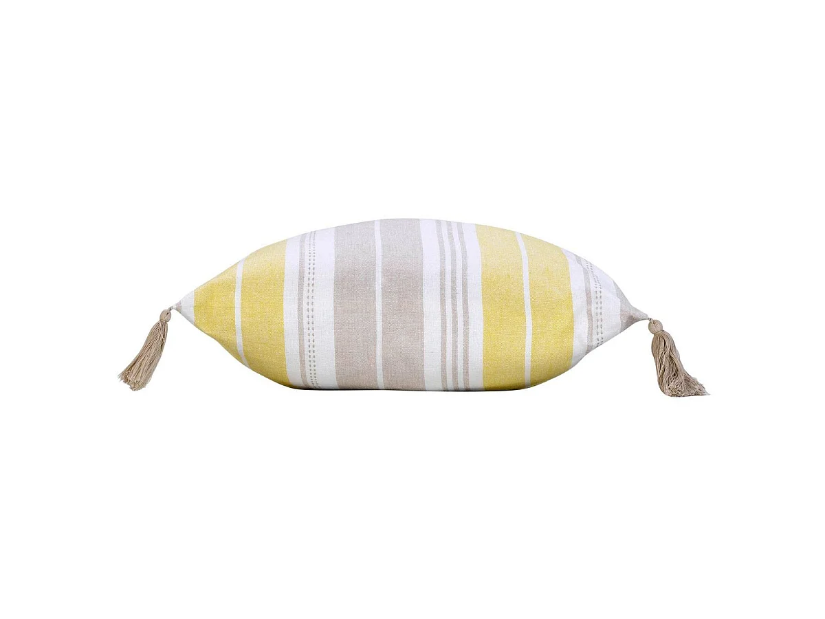 Coussin Tissé Déco "Naturaline" 40x40cm Jaune