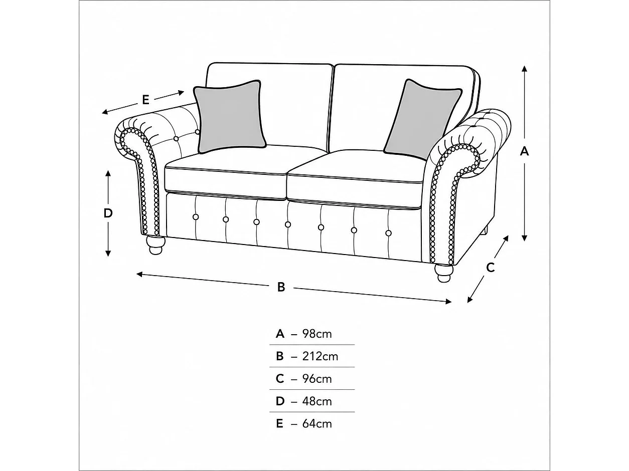 Woodland Jumbo Cord with Leather Accent 3+2 Sofa Set in Grey & Black
