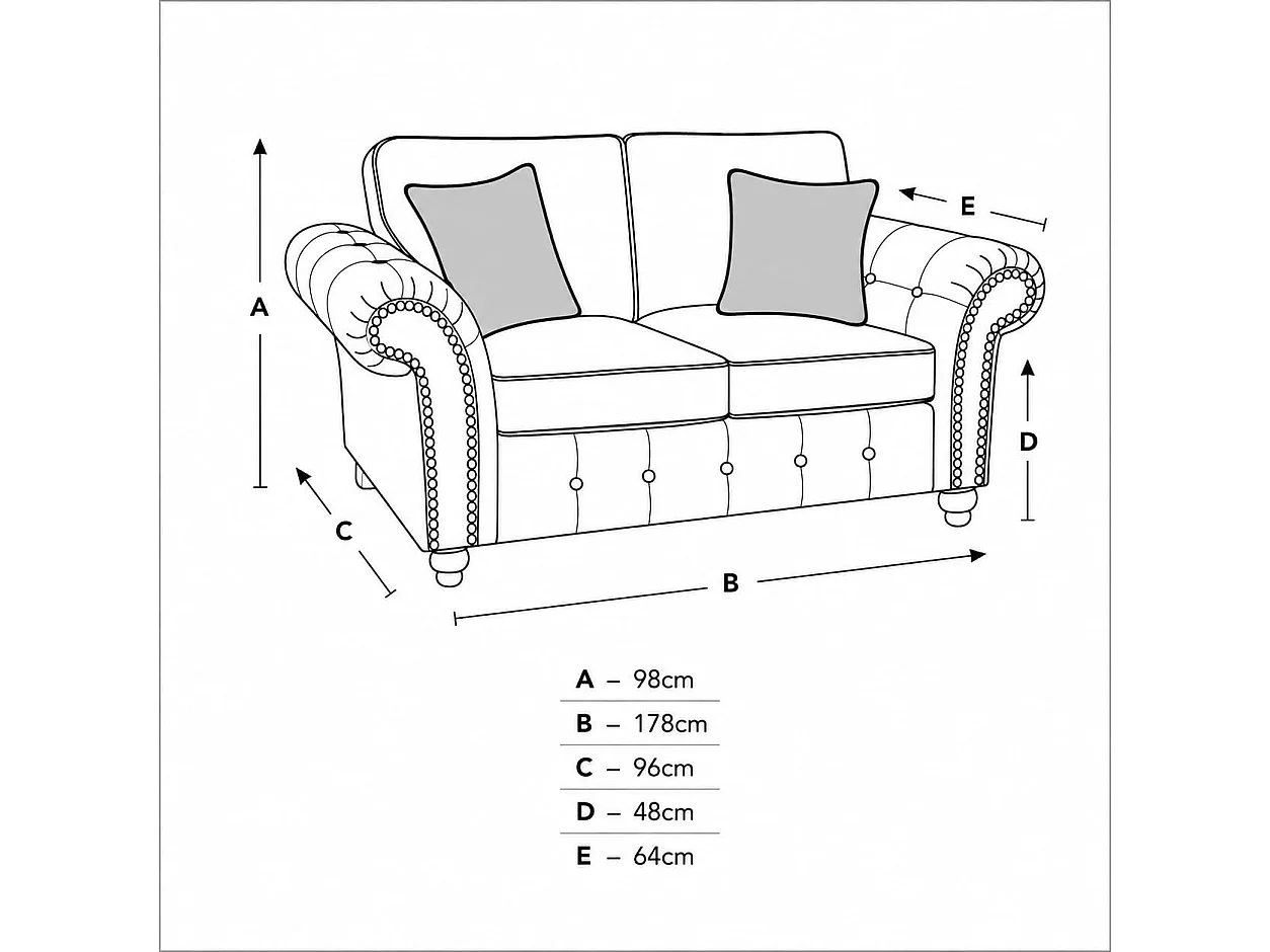 Woodland Jumbo Cord with Leather Accent 3+2 Sofa Set in Grey & Black