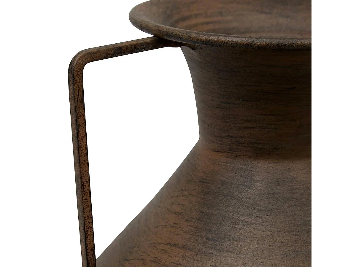 Vase Cruche en Métal "Wonj" 30cm Marron