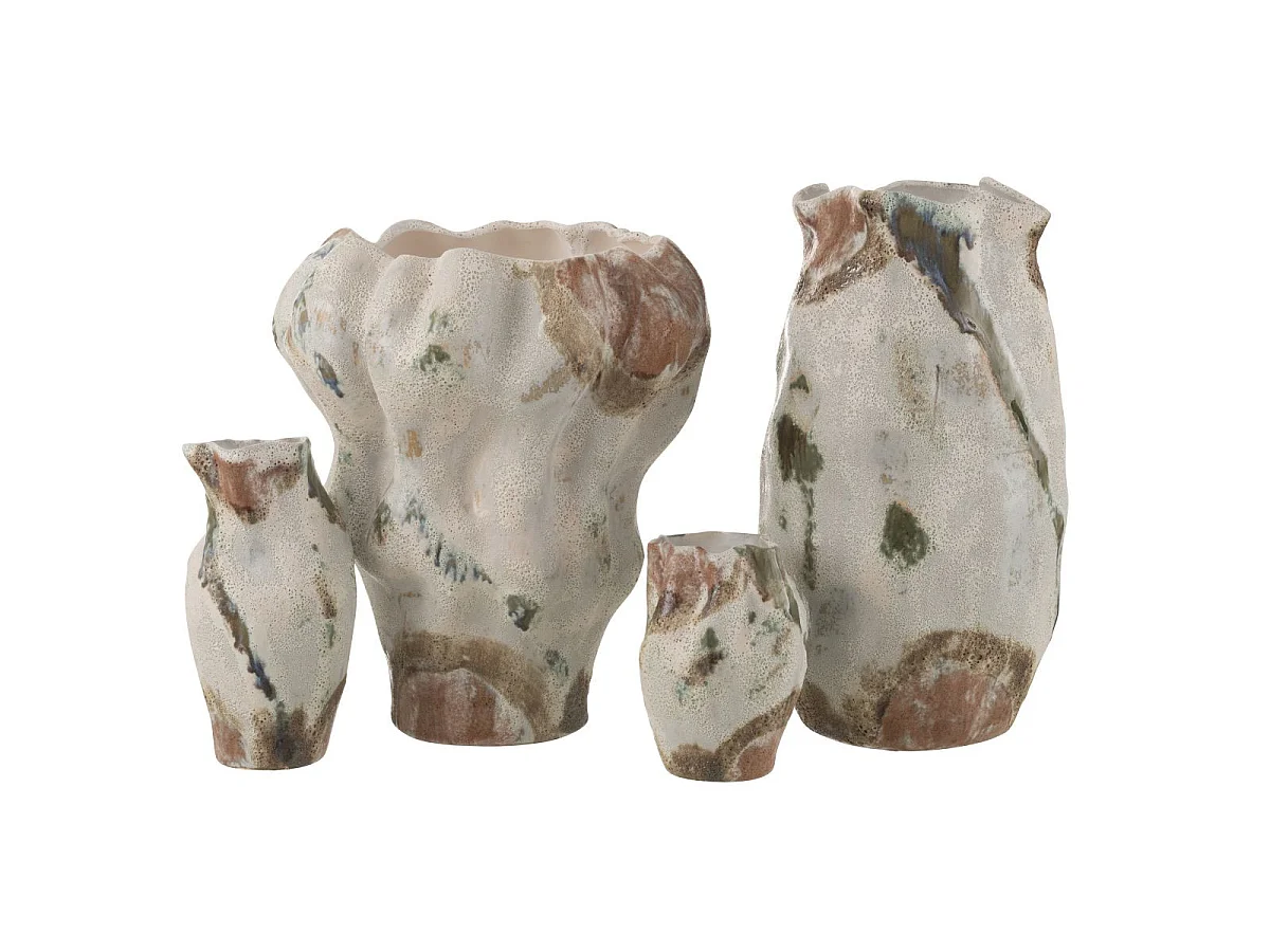 Vase Anémone en Argile "Lune" 42cm Beige