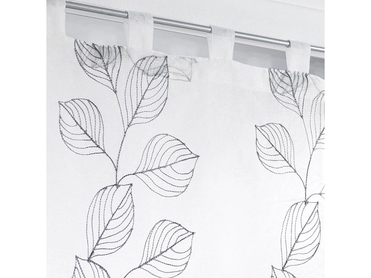Paire de Voilages "Edenia" 60x90cm Gris