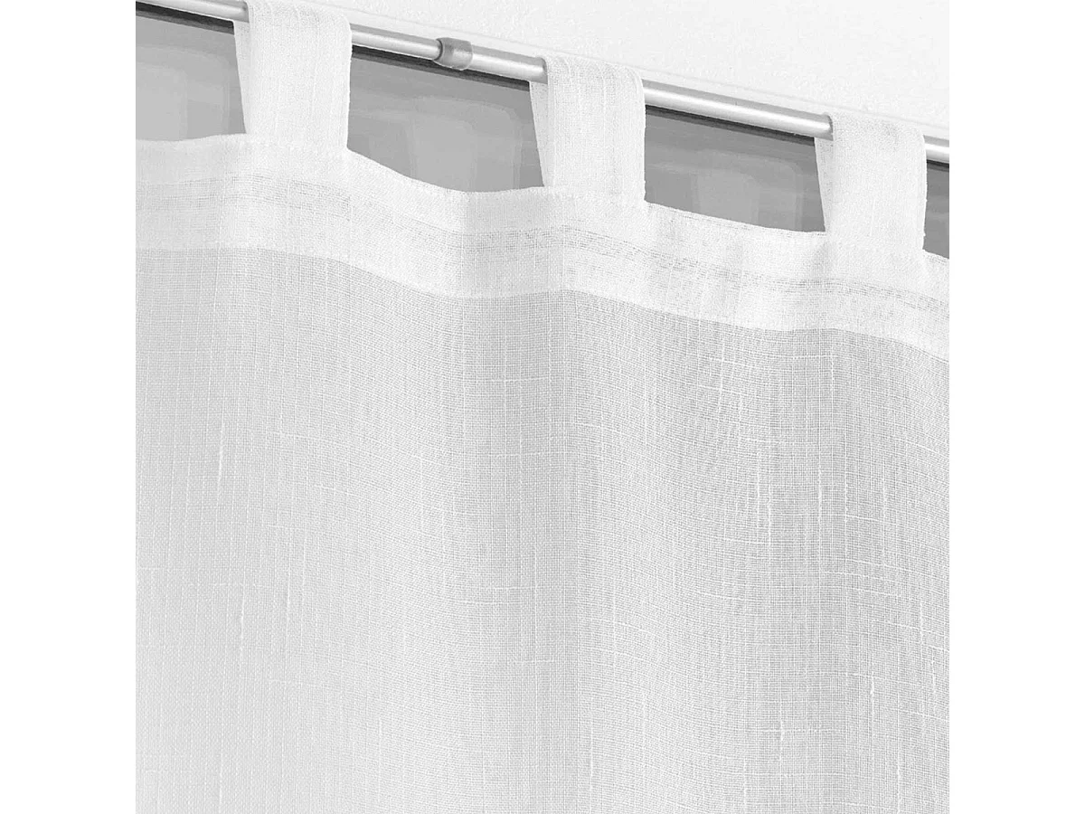 Paire de Voilages à Passants "Luminea" 60x120cm Blanc