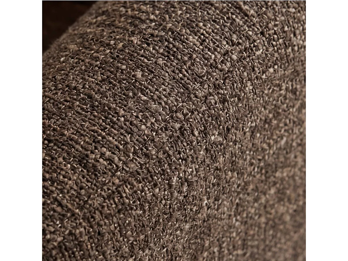 Fauteuil confort en tissu marron Théa
