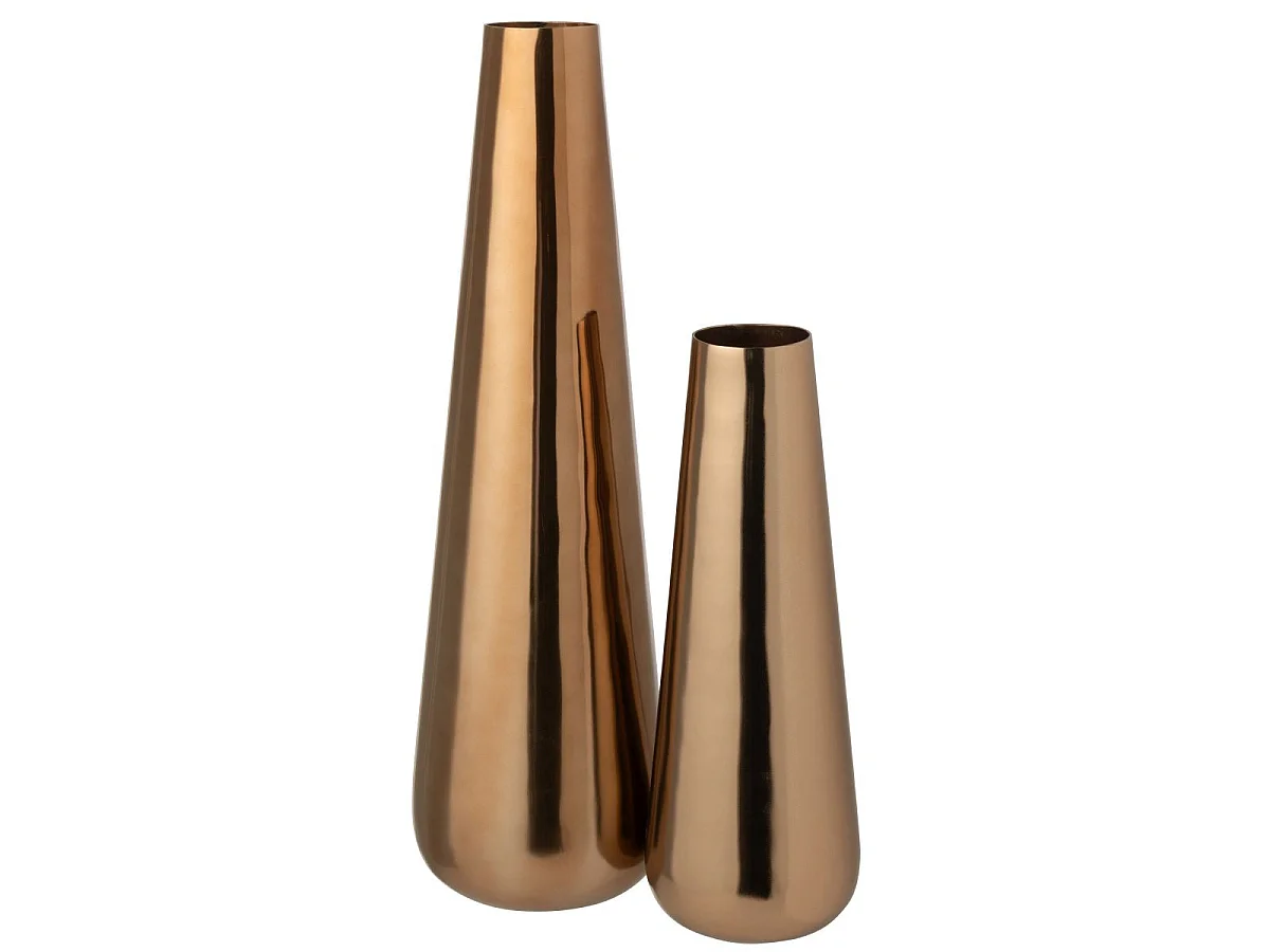 Vase Design en Métal "Moses" 60cm Rose Doré