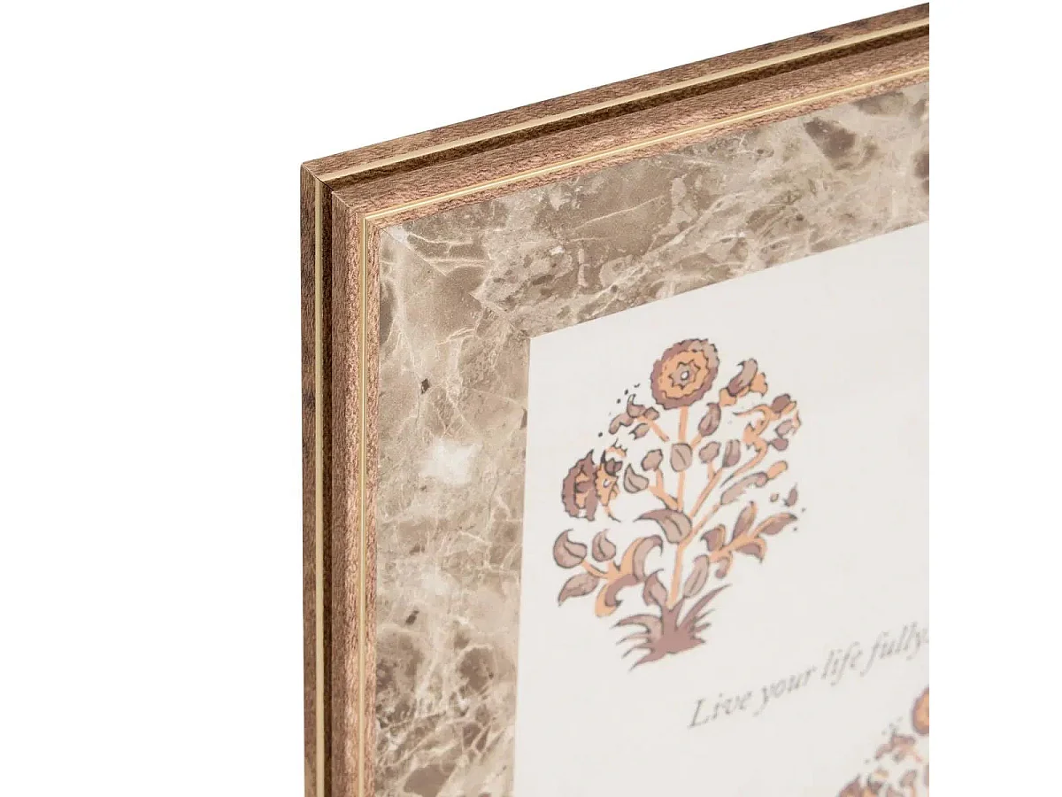 Cadre Photo Effet Marbre "Mable" 13x18cm Marron