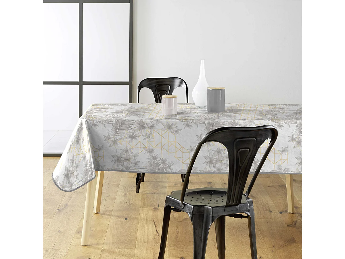 Nappe Toile Cirée "Coconut" 140x240cm Gris
