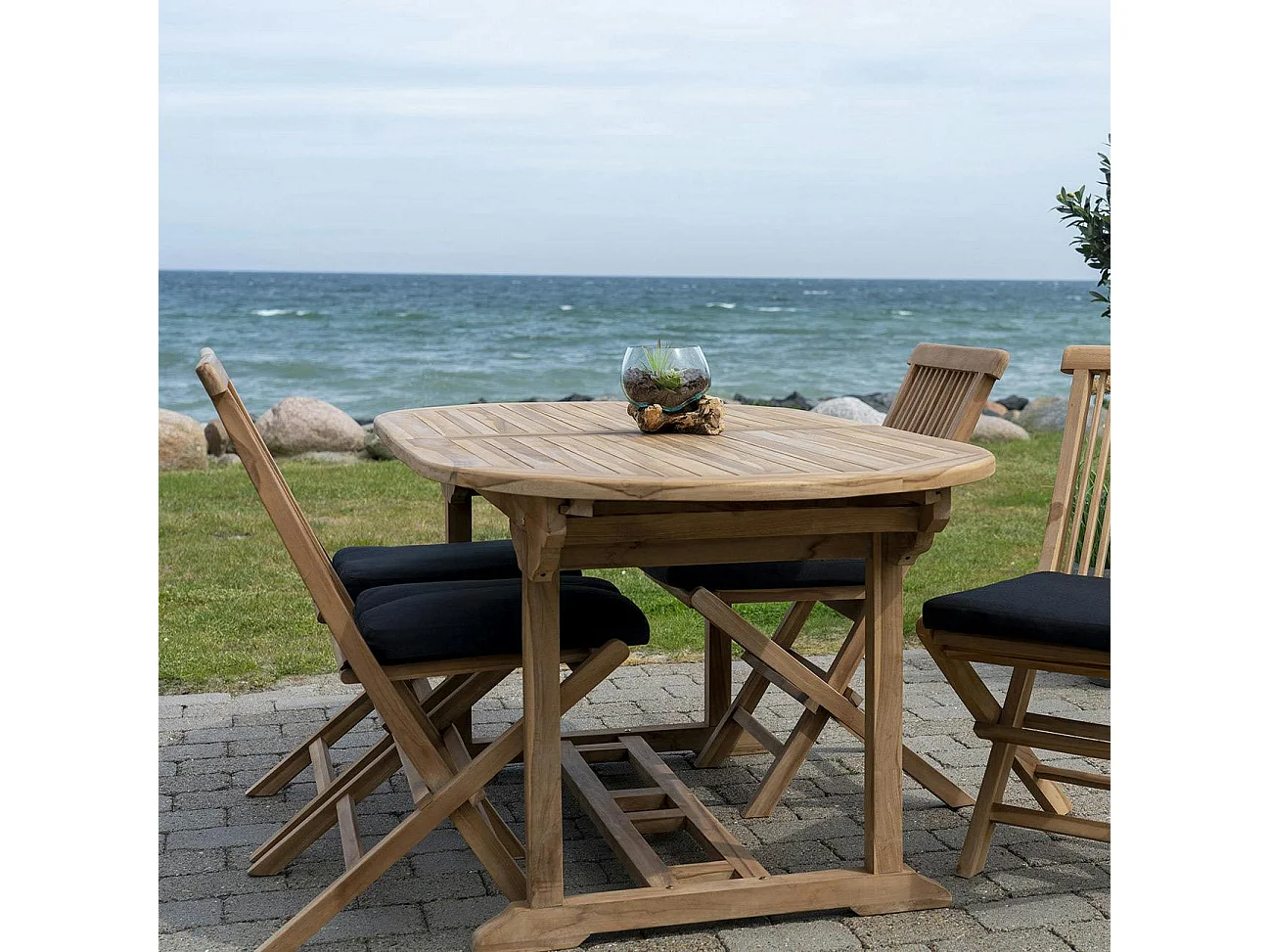 Table de jardin en teck extensible 180/240 KUTA