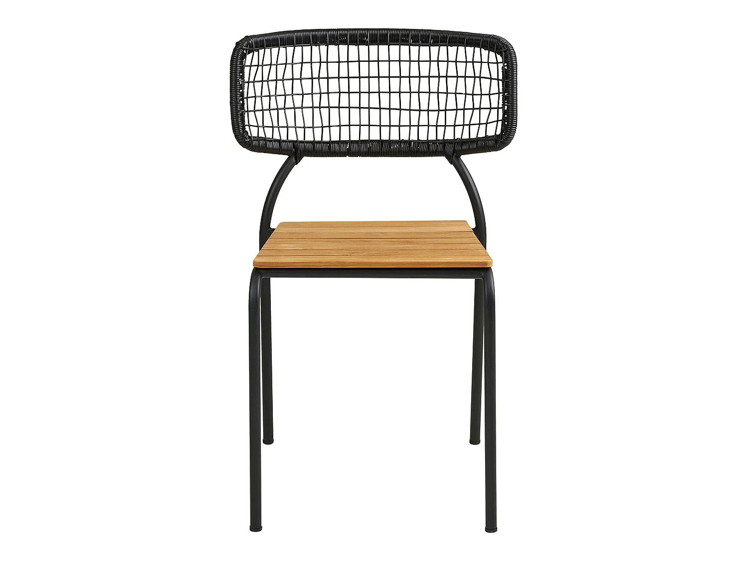 Chaise en teck et métal noir (lot de 2) LAKEWOOD