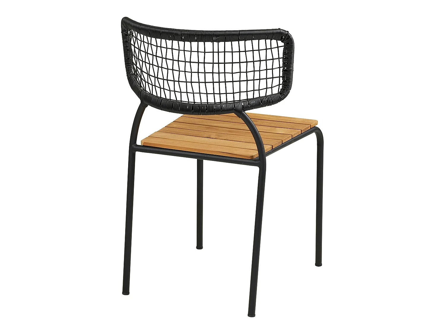 Chaise en teck et métal noir (lot de 2) LAKEWOOD