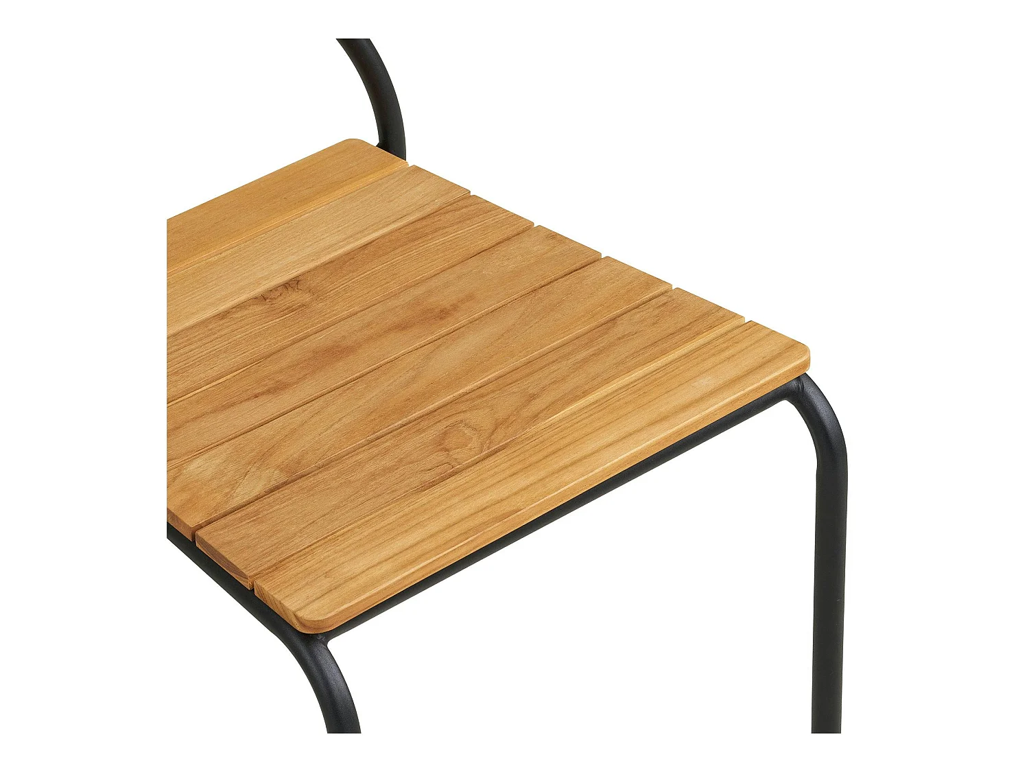 Chaise en teck et métal noir (lot de 2) LAKEWOOD