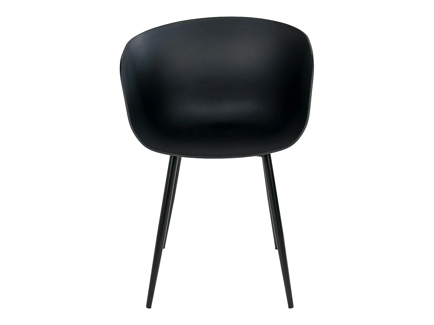 Chaise coque noire en polypropylène (lot de 2)